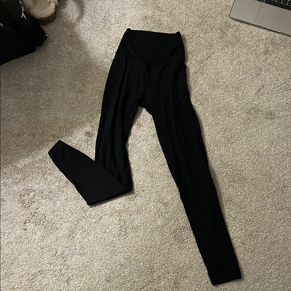 Black Arie crossover leggings with pockets